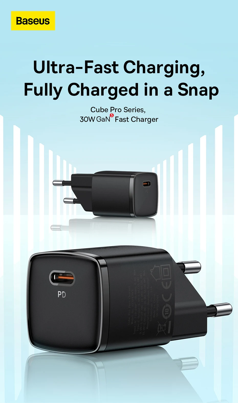 Carregador Mini 30W GaN5 PD USB C - Imagem 7