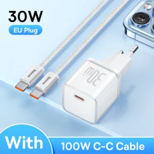 Kit Carregador Mini 30W GaN5 PD USB C + Cabo