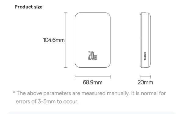 Power Bank Magnético 20W 20000mAh - Imagem 8