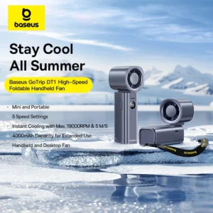 Ventilador de Mão Dobrável de Alta Velocidade GoTrip DT1