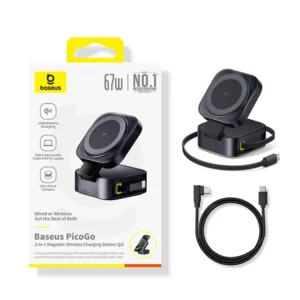 Carregador Magnético 2 em 1 67W Qi2 PicoGo - Carregador