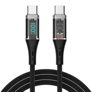 Cabo USB-C Carregamento Rápido 100W QC4.0 Kuulaa - Preto