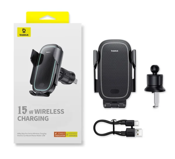 Suporte Veicular Elétrico com Carregamento Sem Fio 15W - Imagem 22