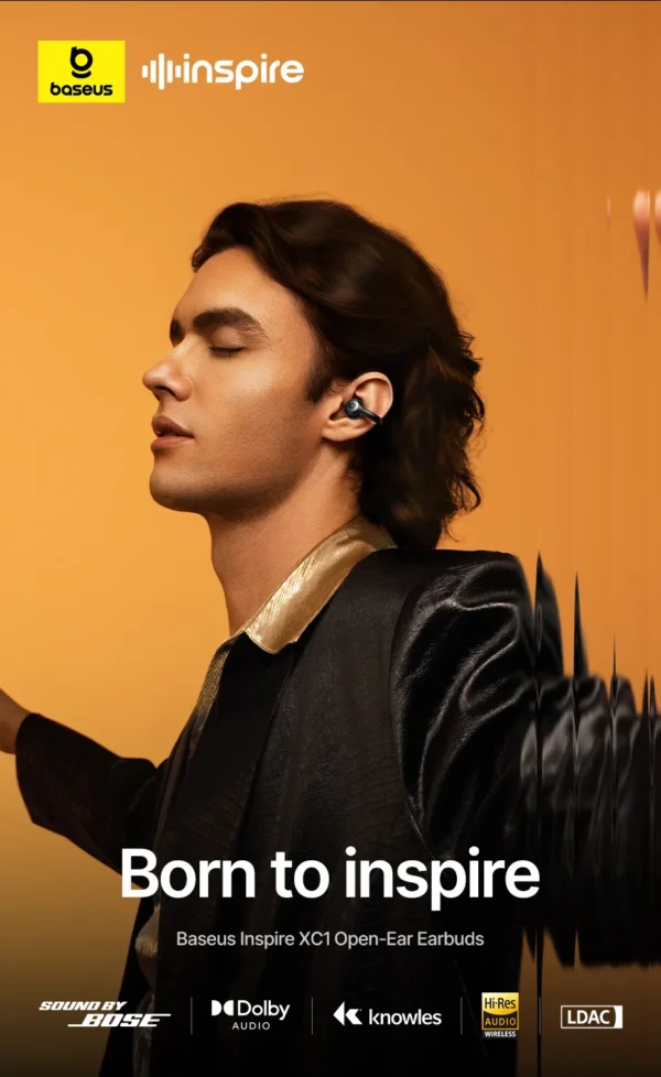 Fone de Ouvido Baseus Bluetooth 6.1 Inspire XC1 Orelha Aberta - Imagem 7