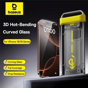 Película Protetora 3D Curvo Corning para iPhone 15 e 16