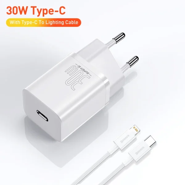 Branco USB C - Com Cabo C para iPhone