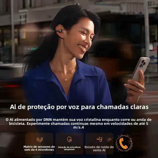 Fone de Ouvido Baseus Bluetooth 6.1 Inspire XC1 Orelha Aberta - Imagem 5