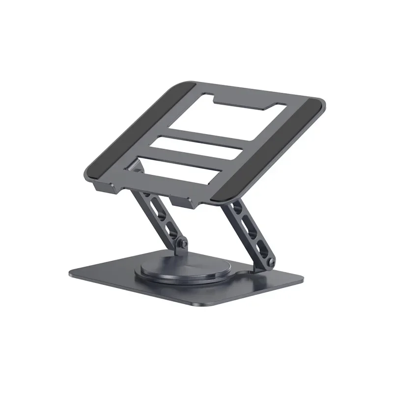 Suporte de Alumínio Portátil Giratório para Laptop - Preto