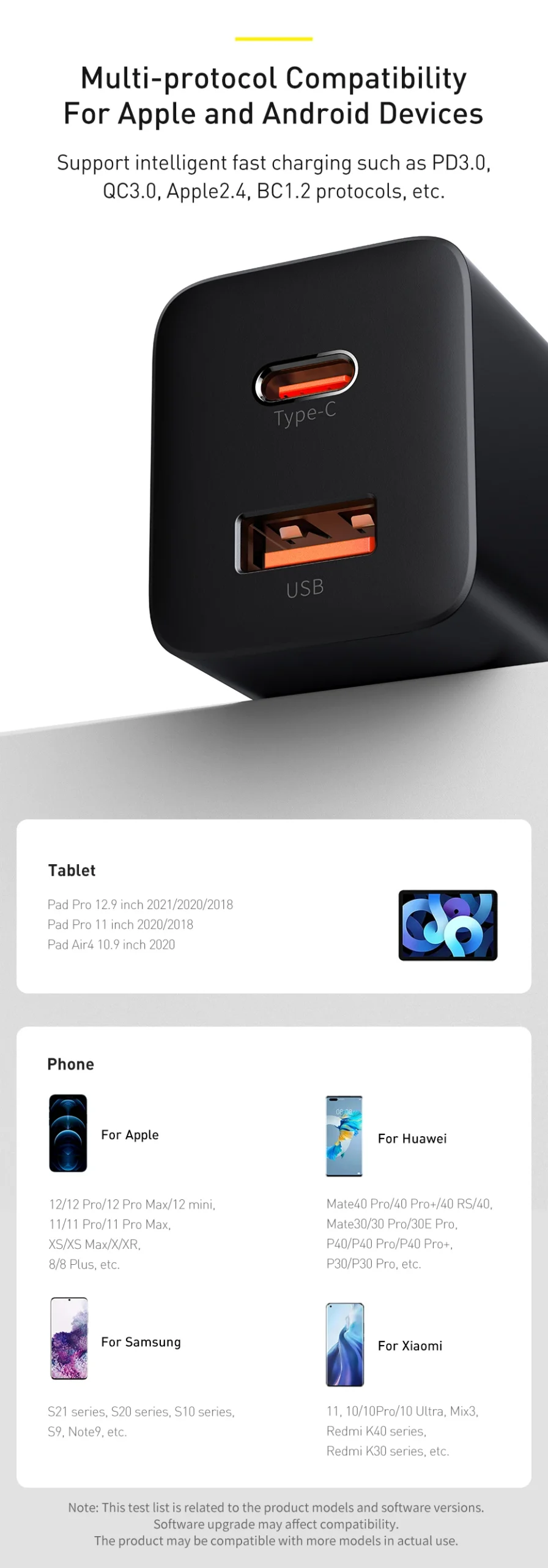 Kit Carregador 30W PD USB Tipo C + Cabo - Imagem 19