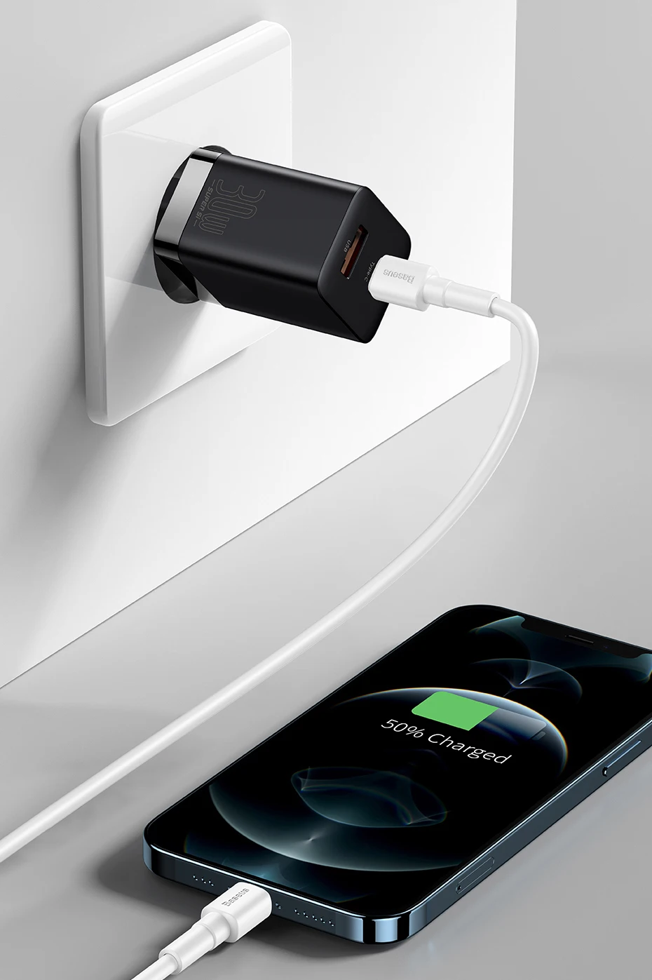 Kit Carregador 30W PD USB Tipo C + Cabo - Imagem 14