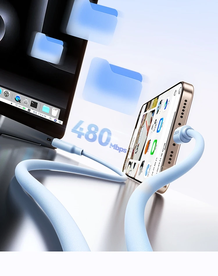 Cabo USB C 100W Silicone Espumado - Imagem 13