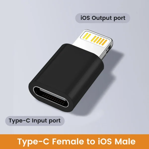 Preto - USB C para Lightning