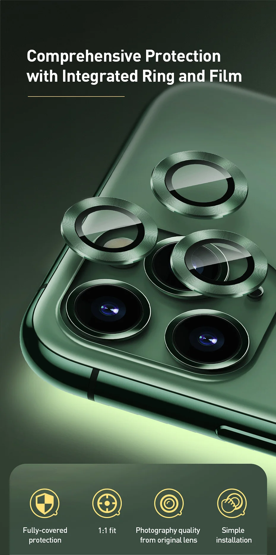 Protetor de lente de câmera traseira para iPhone 11 - Imagem 11