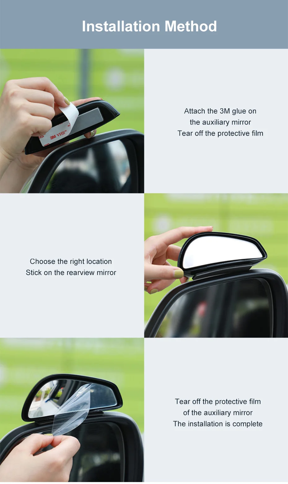 Espelho Retrovisor Auxiliar Automotivo Antiembaçante - Imagem 15