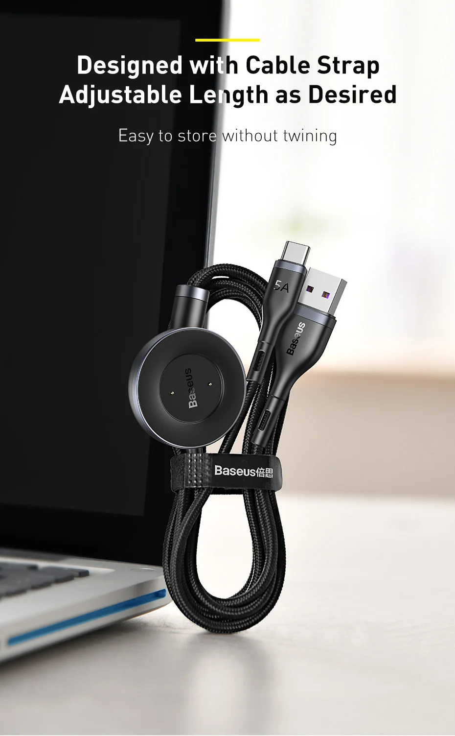 Cabo 2 em 1 USB para USB Tipo C + Carregador para Smart Watch - Imagem 9