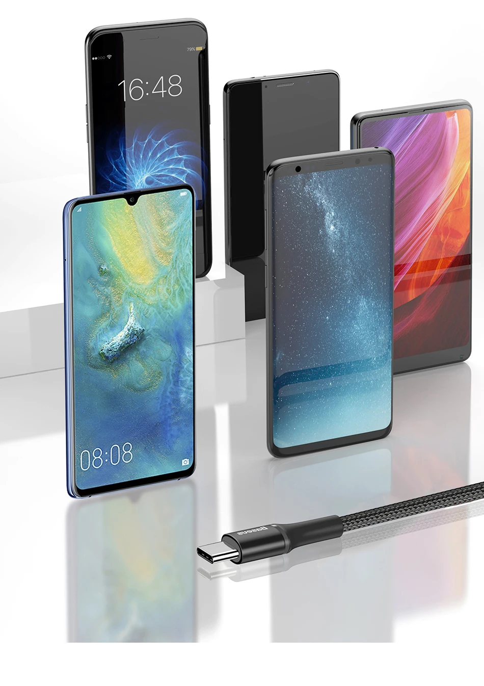 Kit 10 Cabos USB Tipo C 3A LED Colorido - Imagem 18