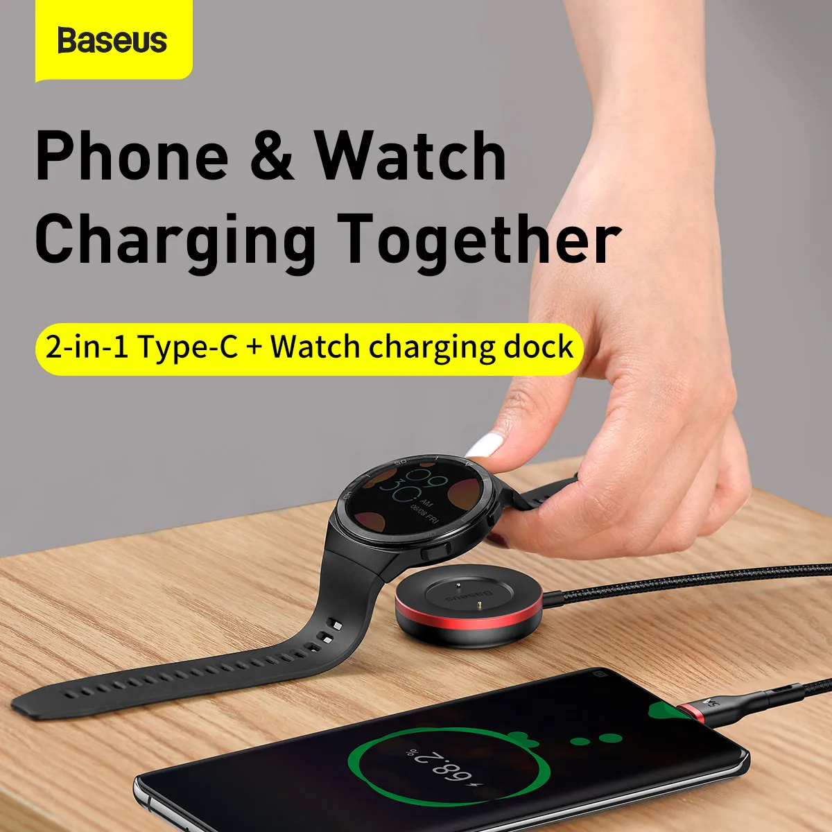 Cabo 2 em 1 USB para USB Tipo C + Carregador para Smart Watch - Imagem 18