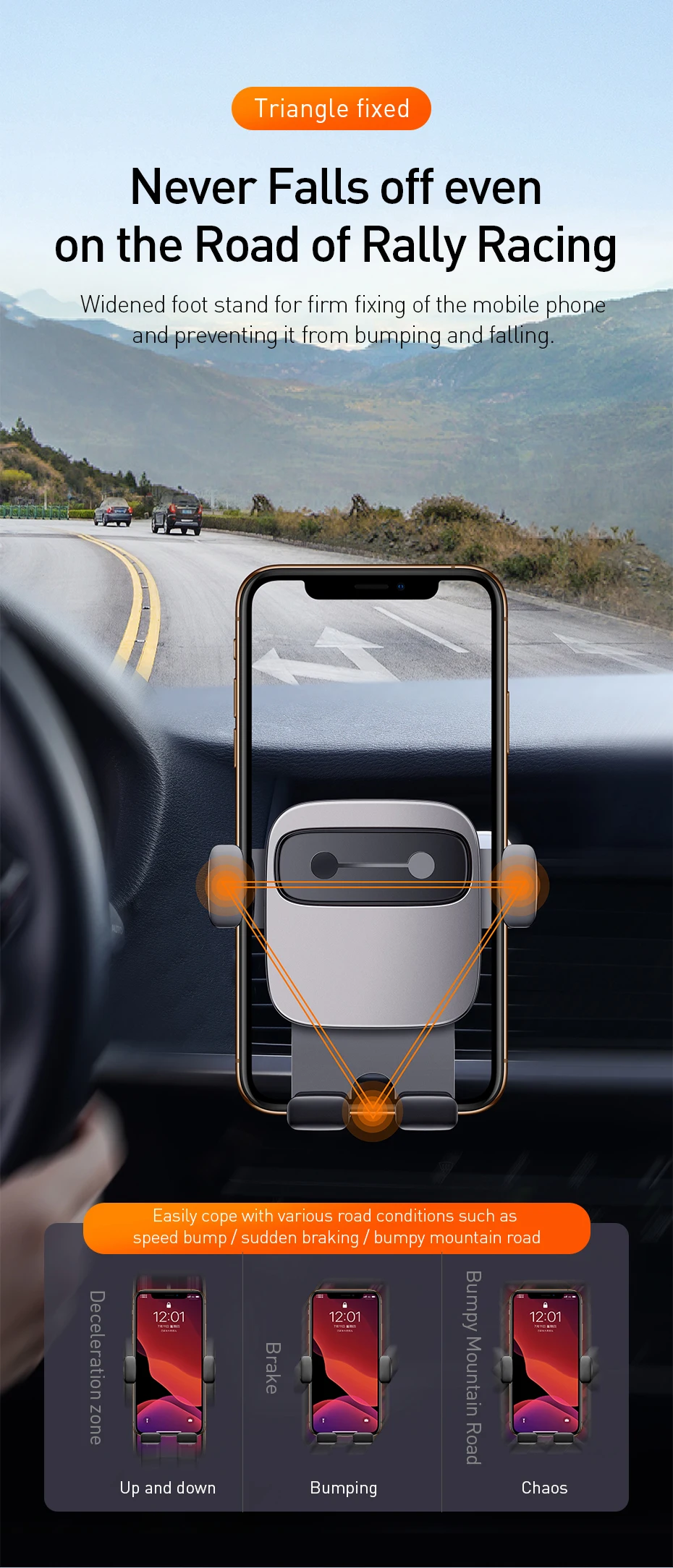 Suporte para telefone Baseus gravidade - Imagem 12