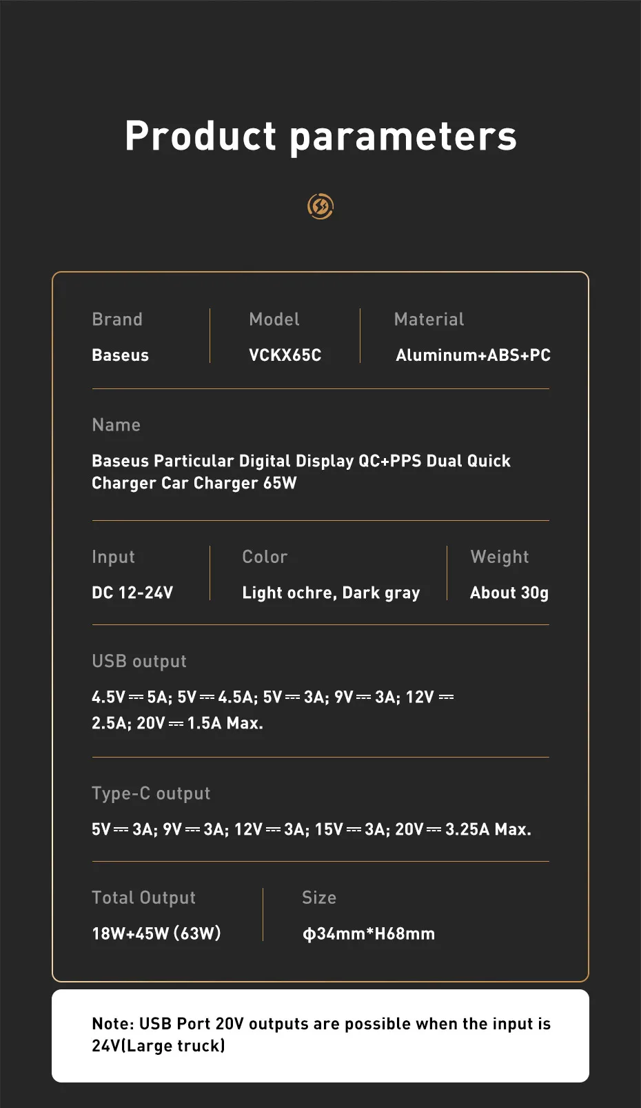 Carregador Veicular 65W Carregamento Rápido 4.0 PD - Imagem 24