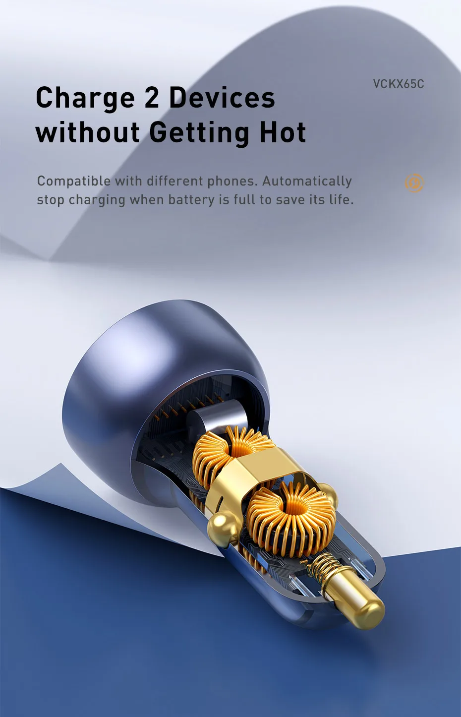 Carregador Veicular 65W Carregamento Rápido 4.0 PD - Imagem 14