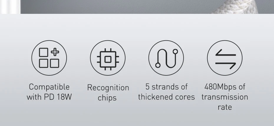 Kit 2 Cabos USB C Lightning PD 20W Carregamento Rápido - Imagem 9