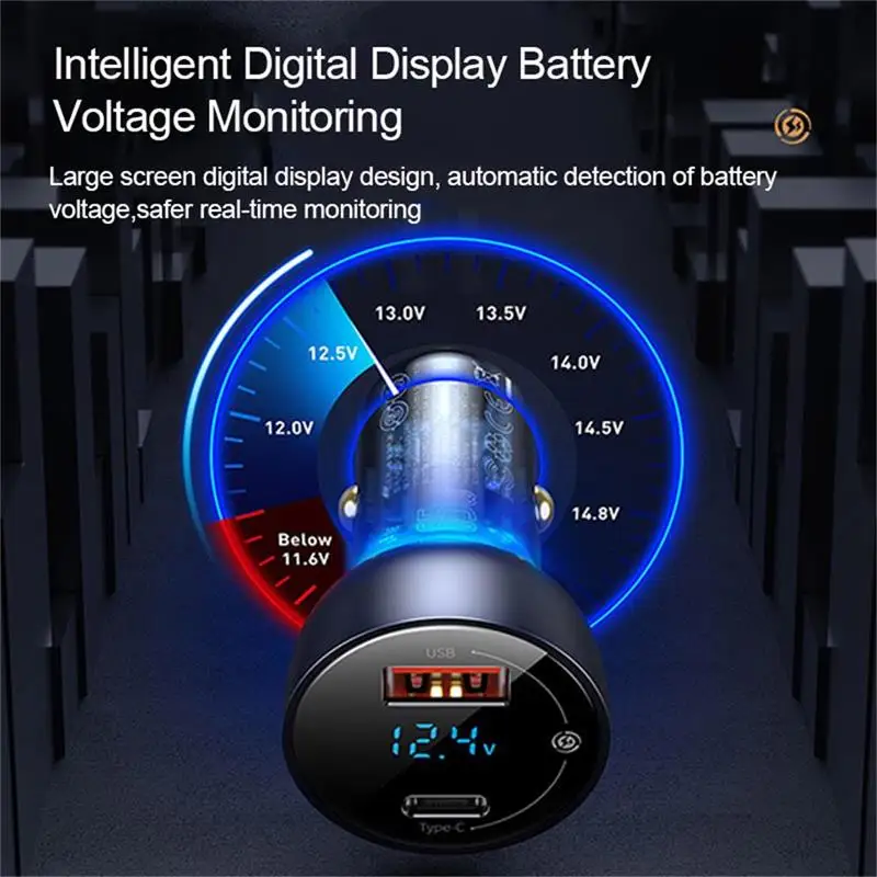 Carregador Veicular 65W Carregamento Rápido 4.0 PD - Imagem 5