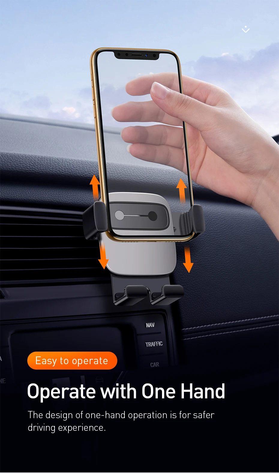 Suporte para telefone Baseus gravidade - Imagem 10