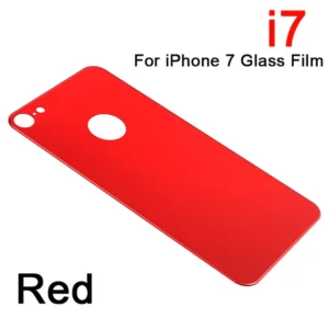 Película Traseira de Vidro para iPhone 7 - Vermelho Para iPhone 7