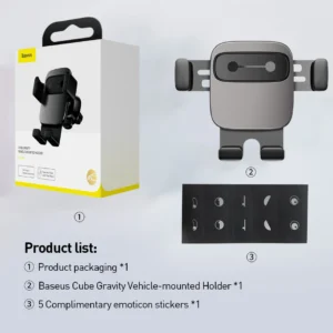 Suporte para telefone Baseus gravidade - Preto
