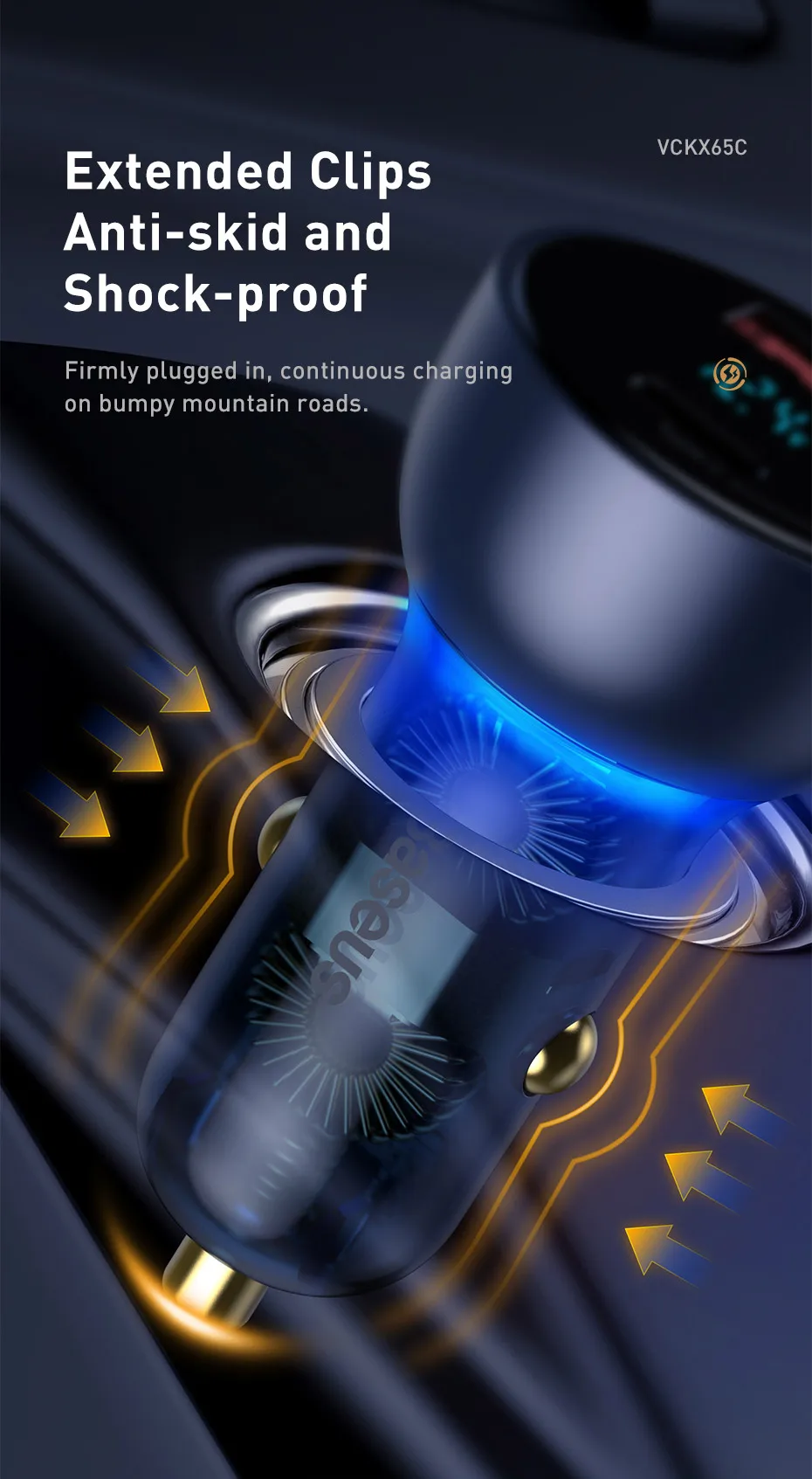 Kit Carregador Veicular 65W + Cabo PD 100W - Imagem 19