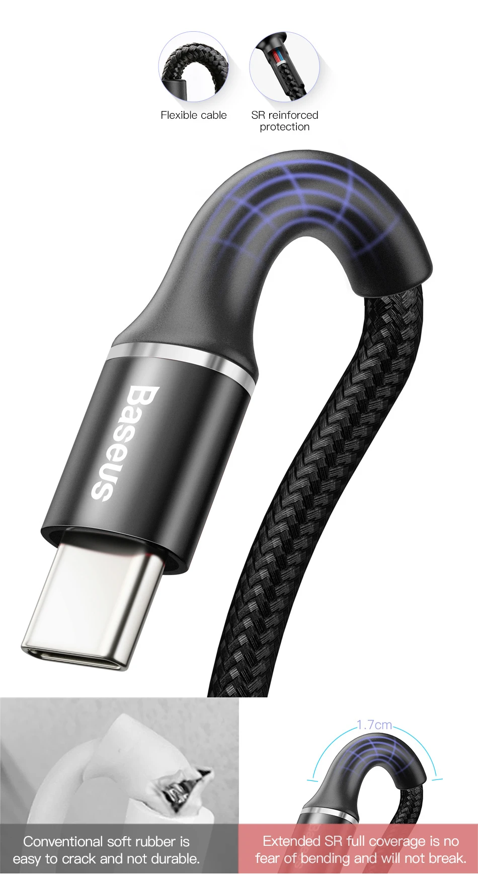 Kit 10 Cabos USB Tipo C 3A LED Colorido - Imagem 13