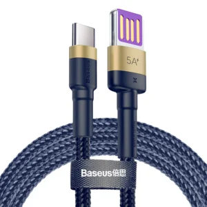 Cabo Turbo USB Para USB-C Cafule HW QC 3.0 40W 5A 1m - Azul