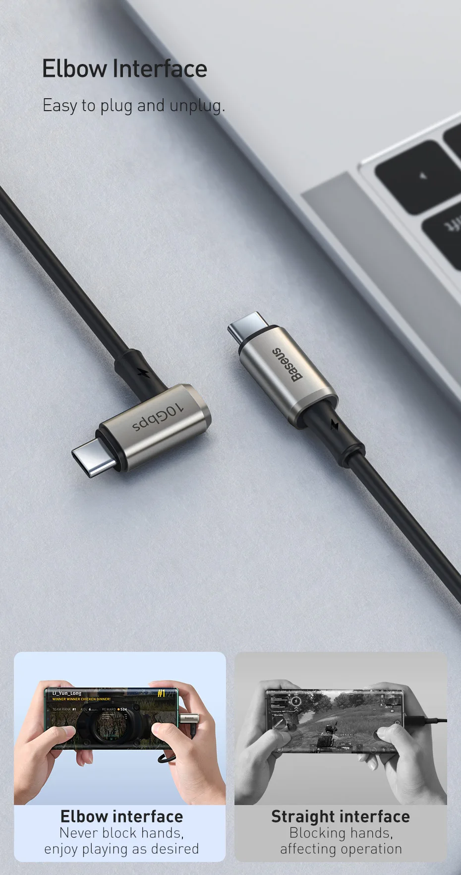 Cabo USB C PD3.1 Ger2 100W Coaxial - Imagem 12