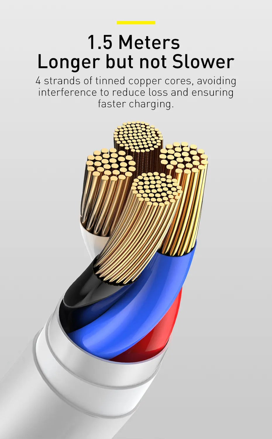 Kit 2 Cabos USB para iPhone 1,5m 2,4A - Imagem 12