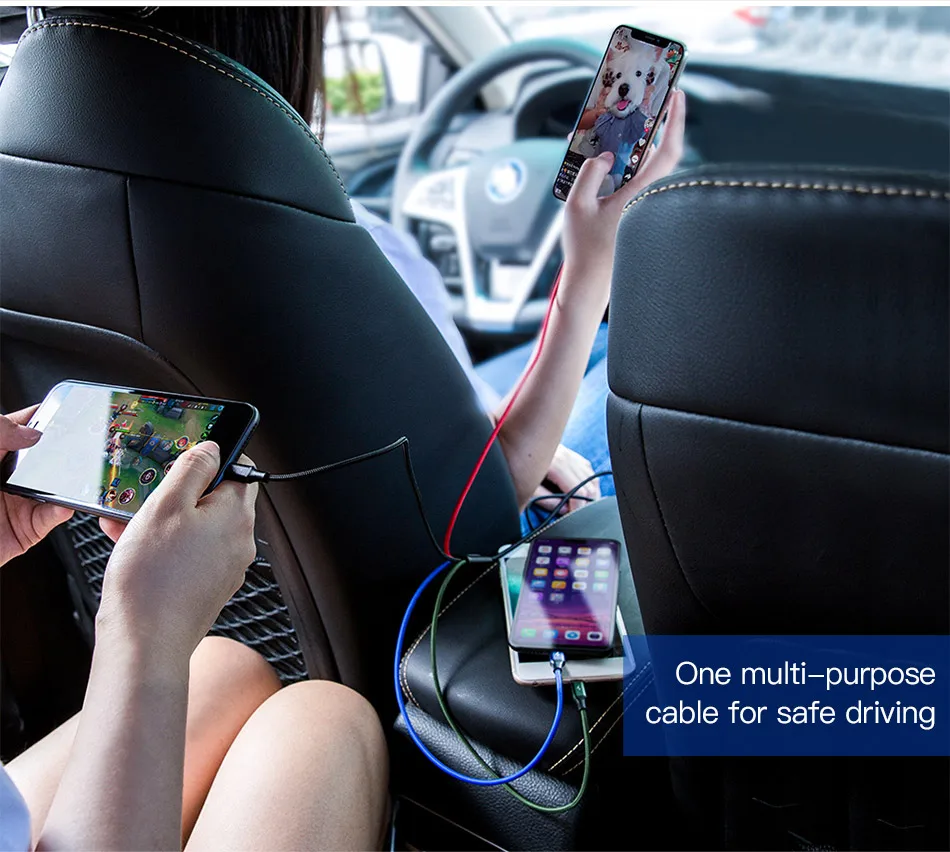 Cabo USB 4 em 1 Colorido 3.5A - Imagem 12