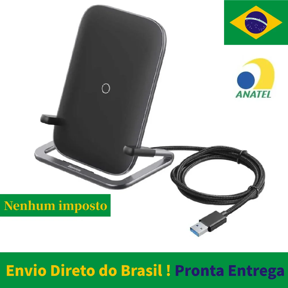 Carregador Portátil Sem Fio com Suporte Vertical e Horizontal 15W - Imagem 2