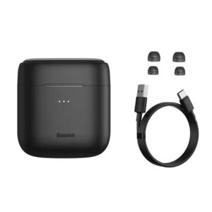 Fone de Ouvido Bluetooth W06 com Carregamento Sem Fio - Preto