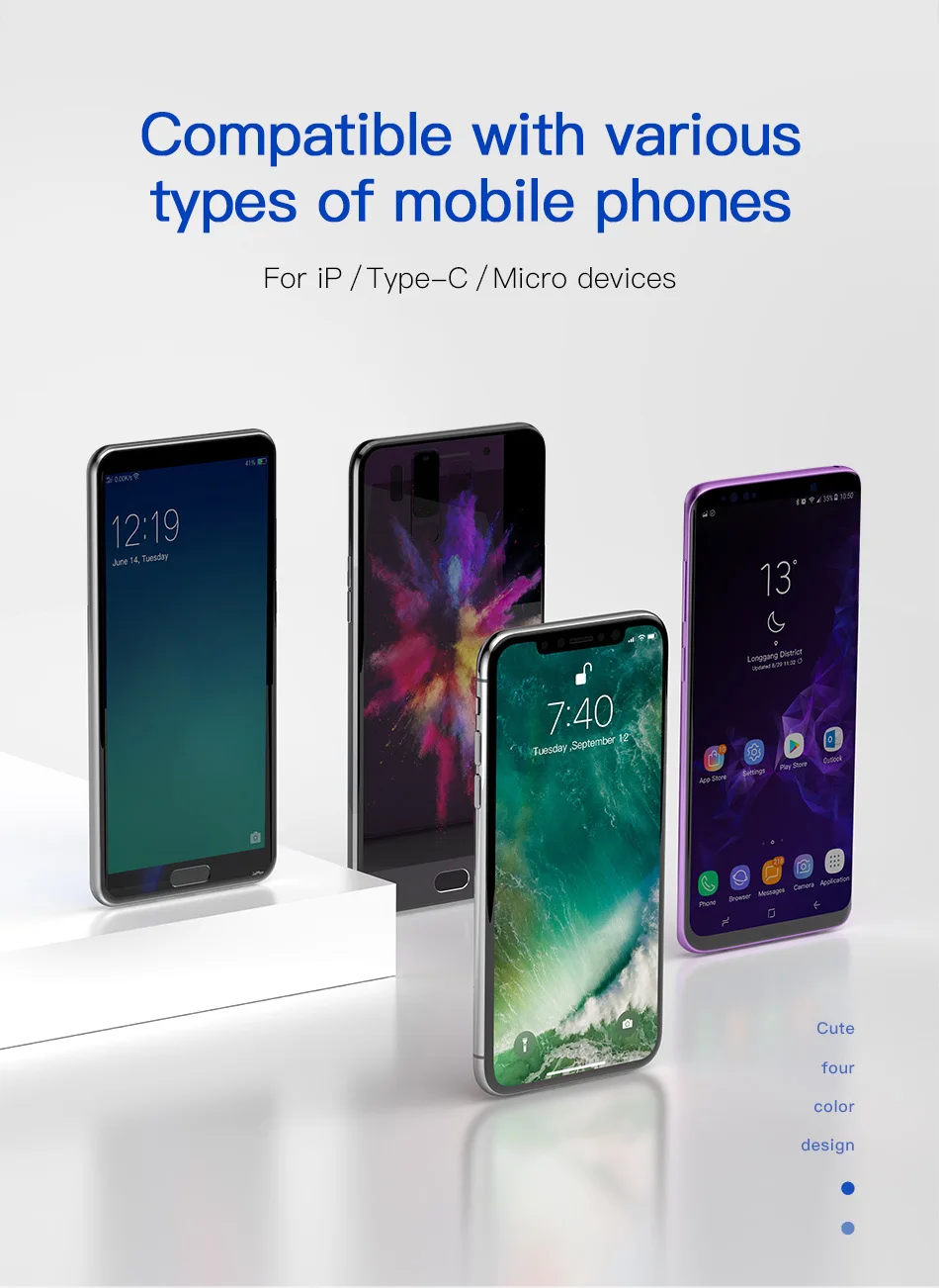 Cabo USB 4 em 1 Colorido 3.5A - Imagem 22