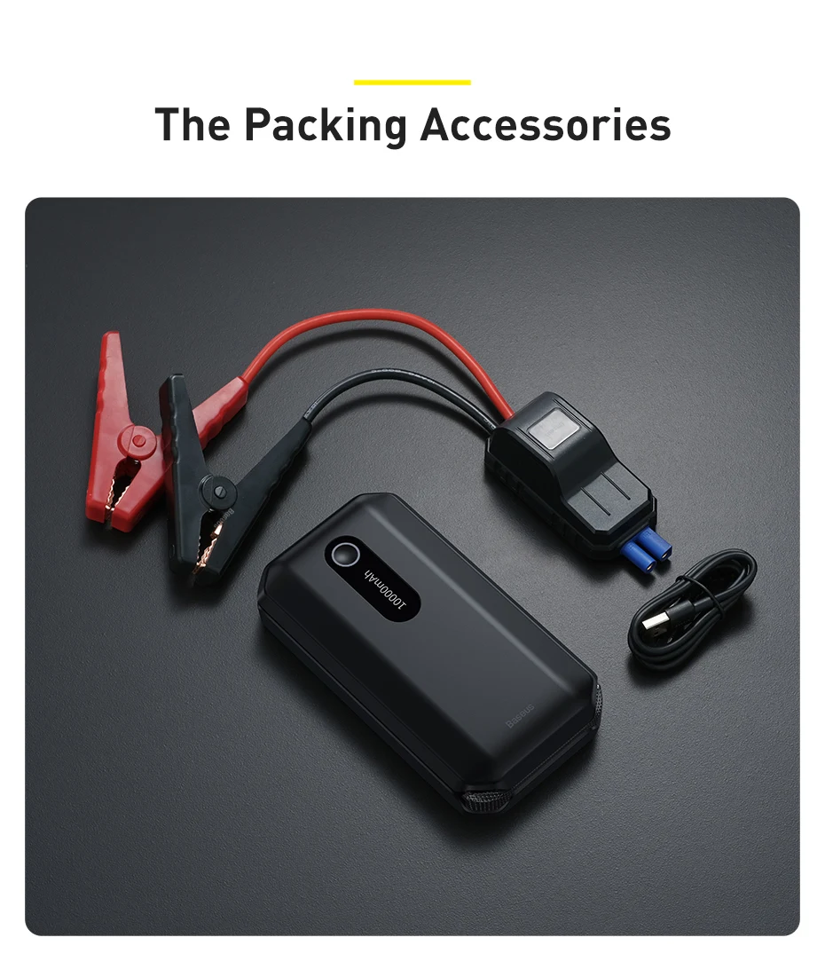 Auxiliar de Partida de Emergência com Display 10000mAh 1000A - Imagem 8