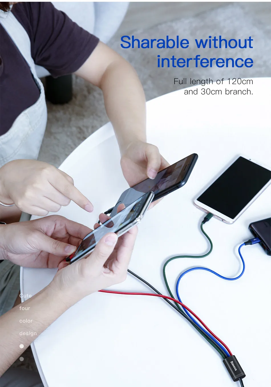 Cabo USB 4 em 1 Colorido 3.5A - Imagem 11