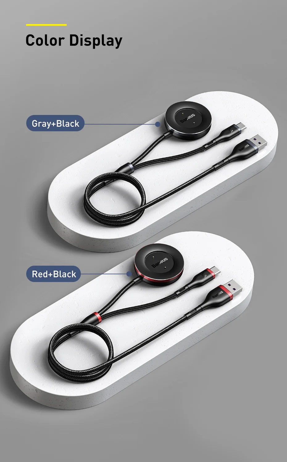 Cabo 2 em 1 USB para USB Tipo C + Carregador para Smart Watch - Imagem 11