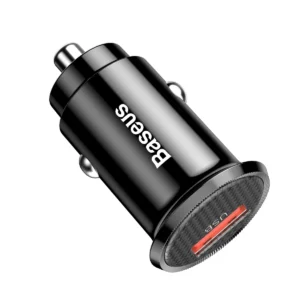 Carregador Veicular Rápido USB Baseus 18W QC3.0 - Preto