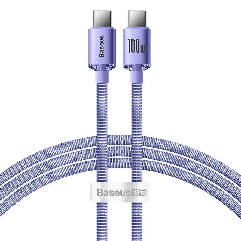 Cabo Baseus 100W USB C PD Serie Cristal - Imagem 24