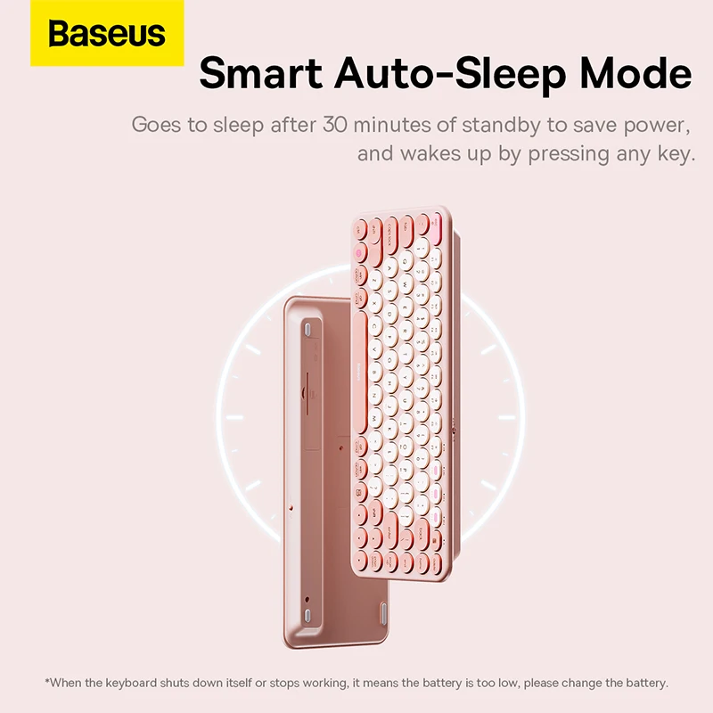 Teclado Sem Fio Bluetooth K01A Rosa - Imagem 6
