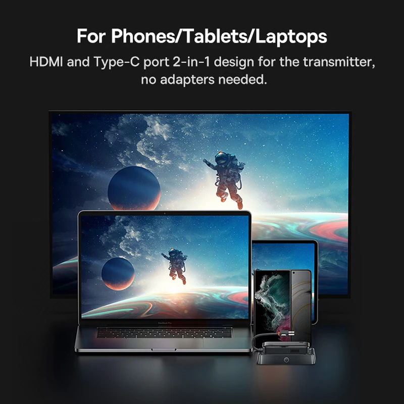 Transmissor e Receptor de Vídeo Sem Fio HDMI USB-C 35m - Imagem 3