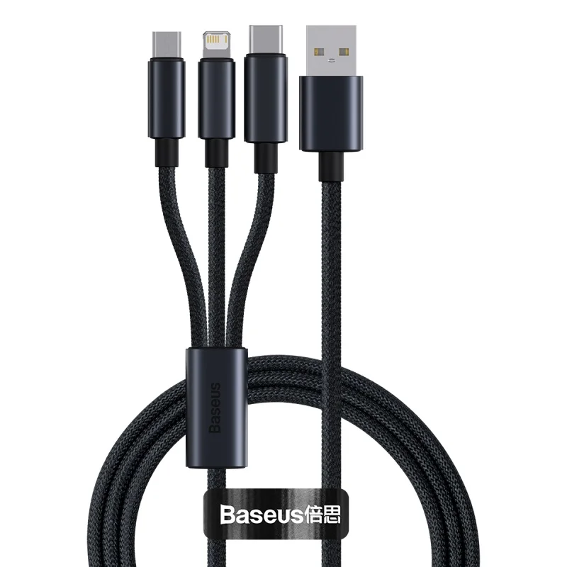 Cabo USB Baseus 3 em 1 Modelo Minimalista 1,2m - Imagem 20