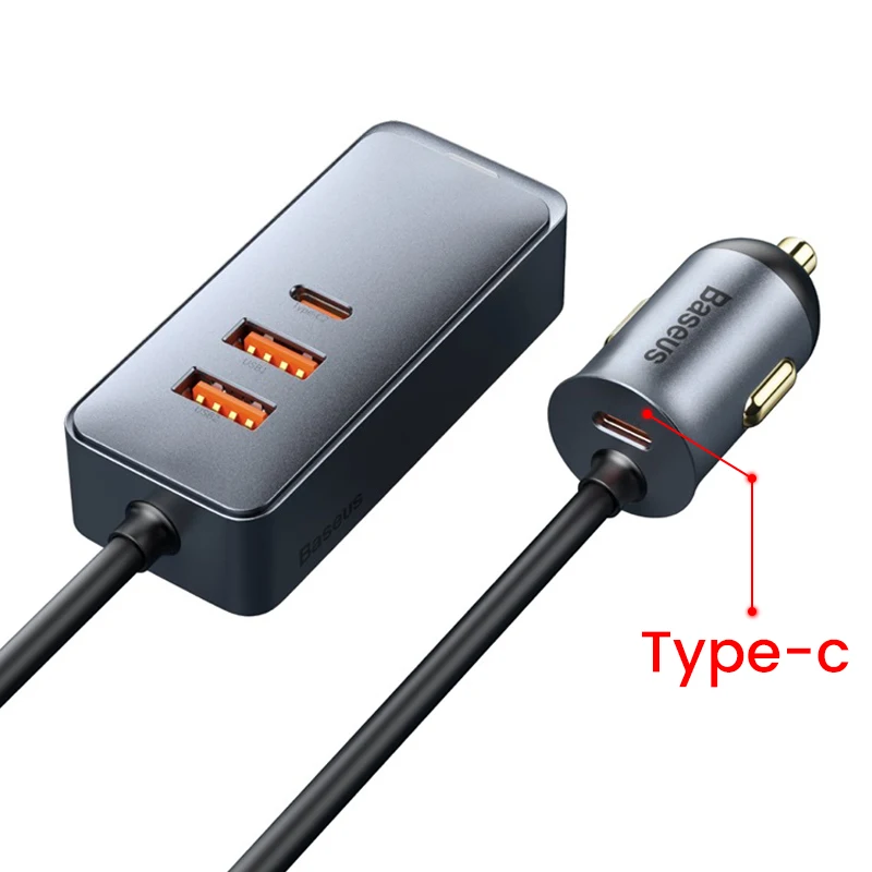 Carregador Veicular Baseus 120W com Cabo Extensor - Imagem 34