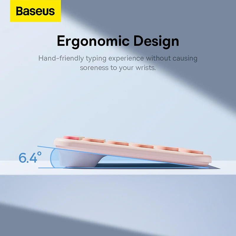 Teclado Sem Fio Bluetooth K01A Rosa - Imagem 5