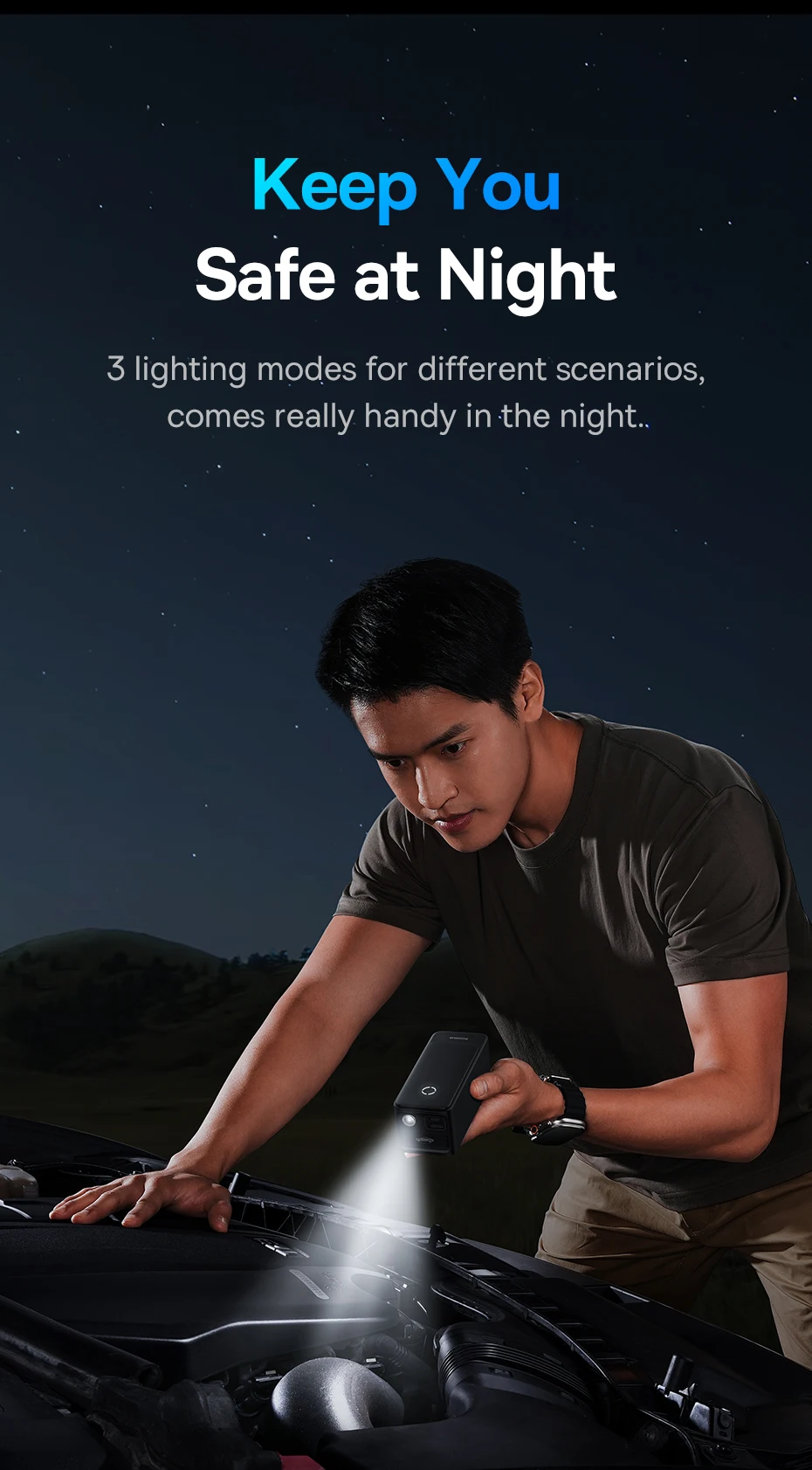 Auxiliar de Partida Mini Portátil 6000mAh 600A - Imagem 20