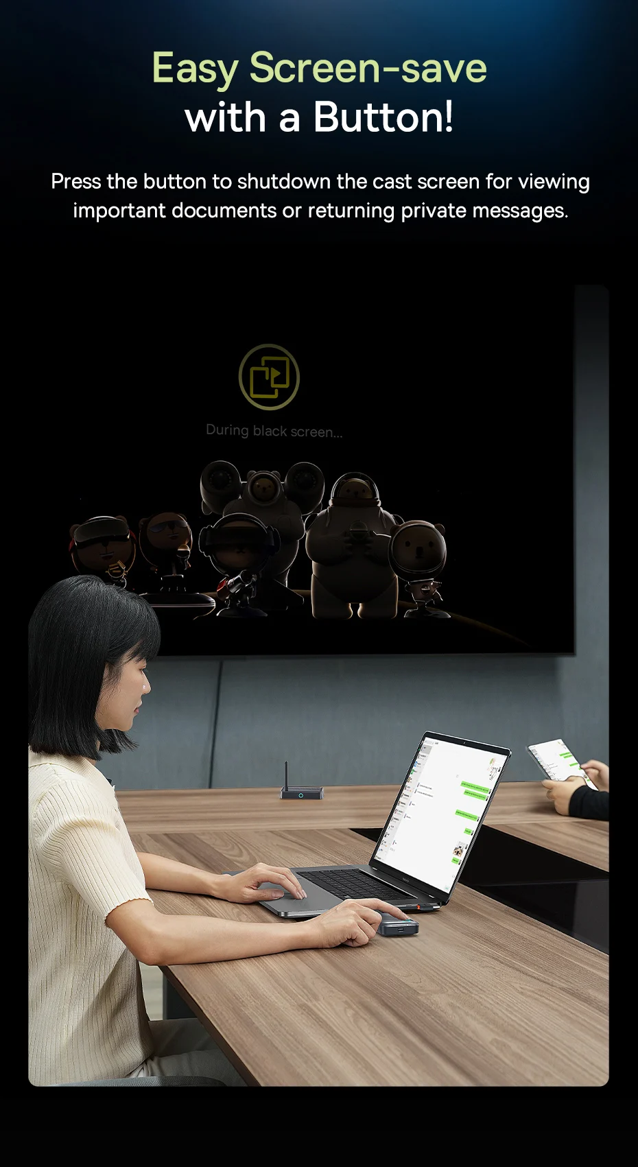 Transmissor e Receptor de Vídeo Sem Fio HDMI USB-C 35m - Imagem 12